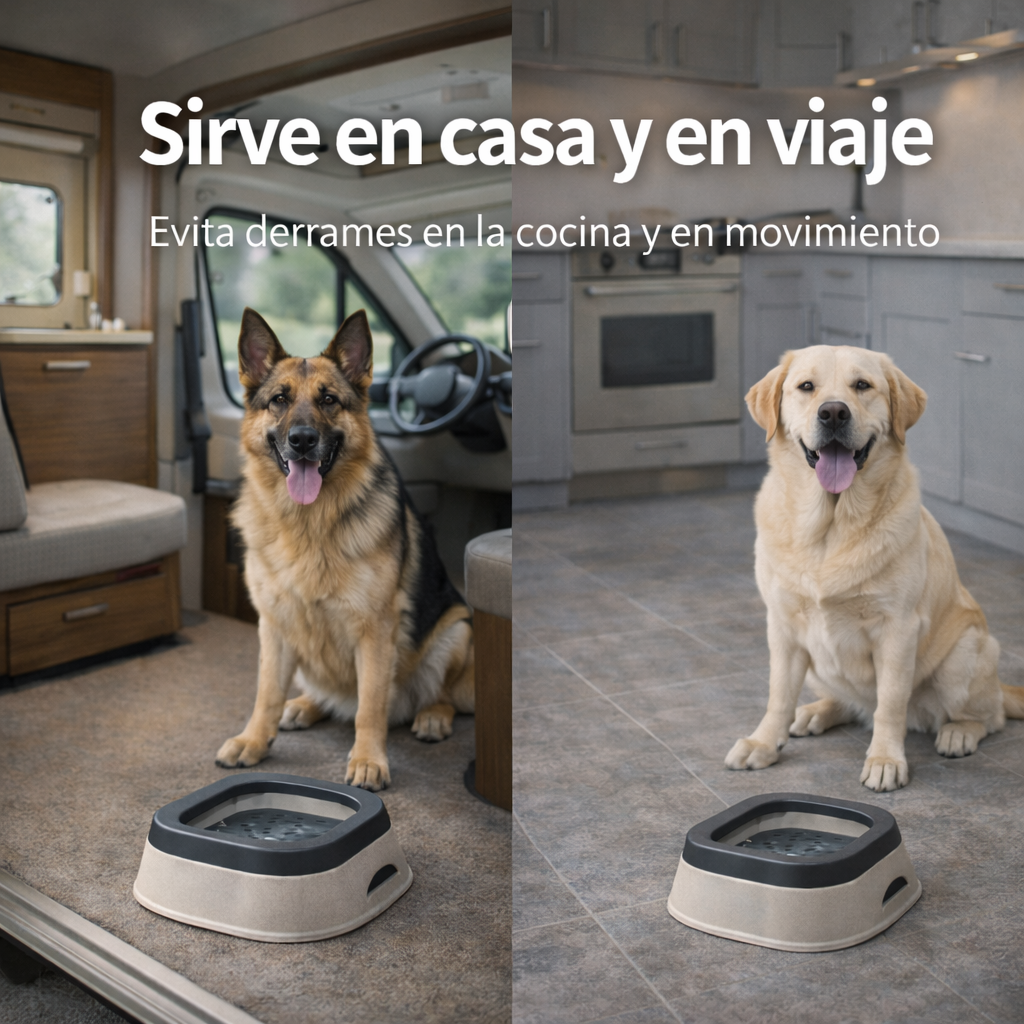 Spritzgeschützter Wassernapf für Haustiere