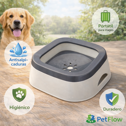 Spritzgeschützter Wassernapf für Haustiere